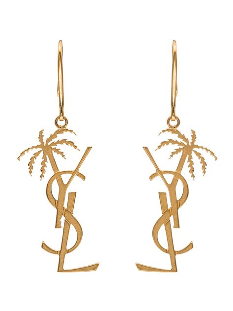 palm tree ysl earrings|diamond palm tree earrings.